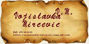Vojislavka Mirčević vizit kartica